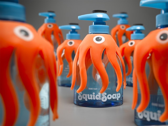 SquidSoap makes hand washing fun for kids and adults of all ages