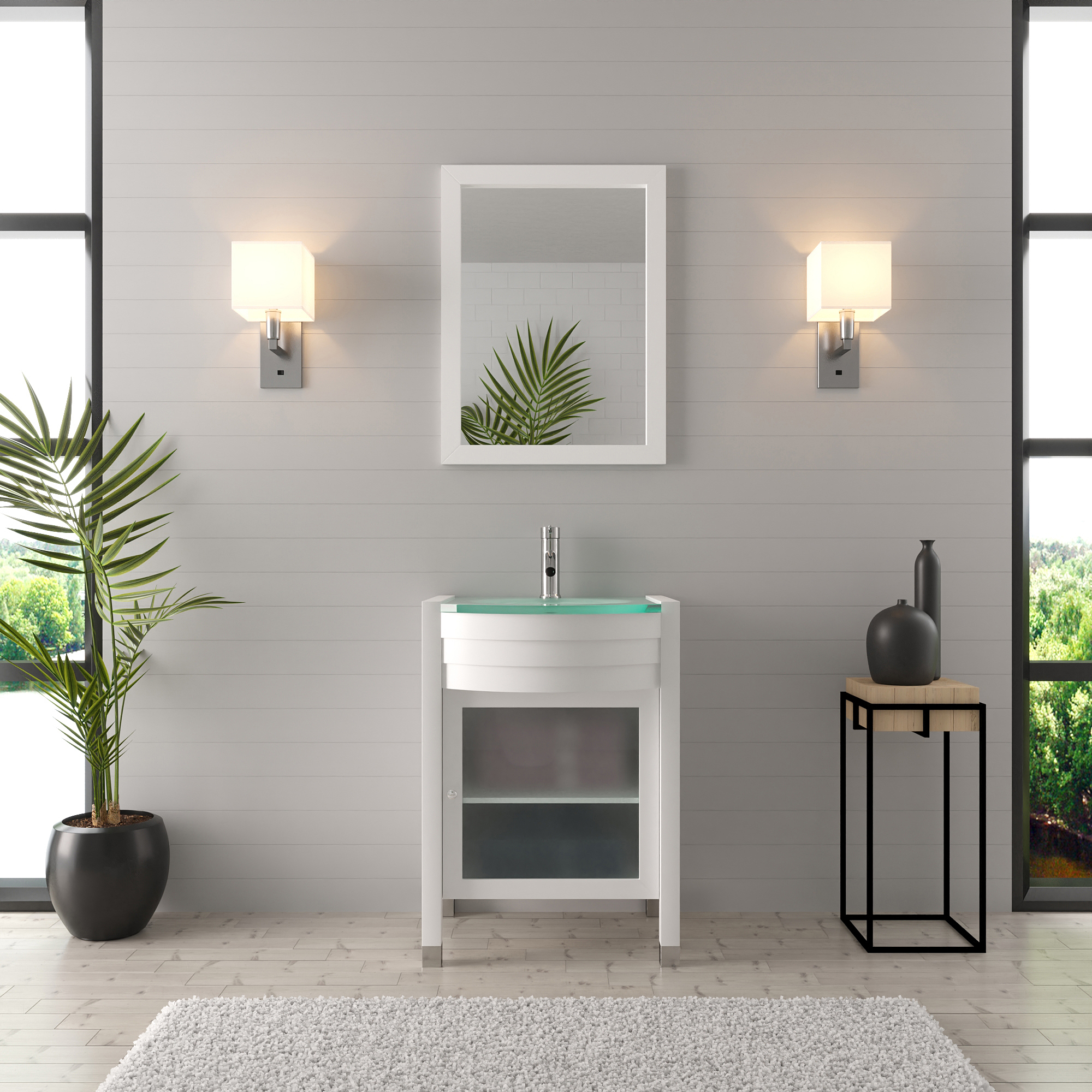 The Ava single sink small Bathroom Vanity by Virtu