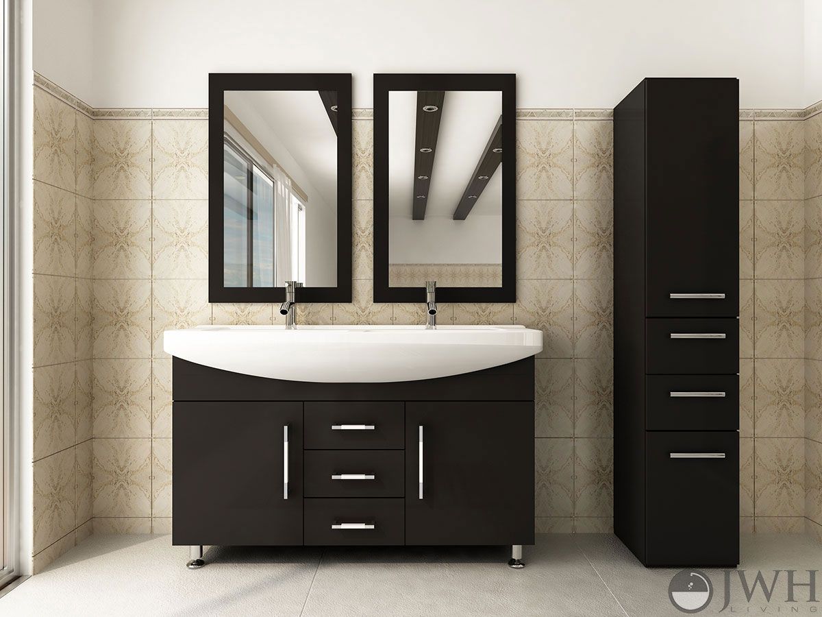 Standard Height Of A Bathroom Vanity, Can A 48 Vanity Have 2 Sinks