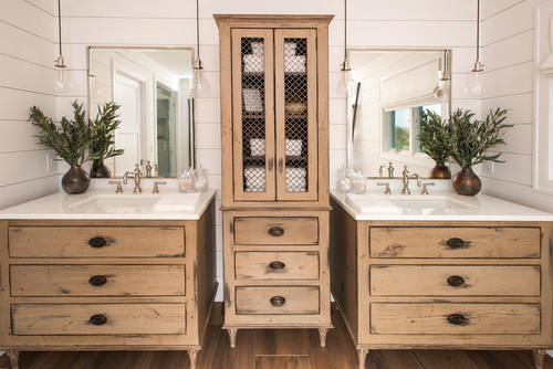 How To Distress Bathroom Cabinets And, Distressed White Vanity Cabinet