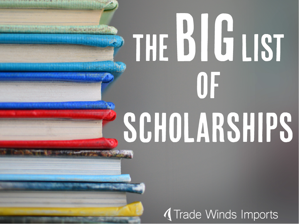 the big list of scholarships splash image