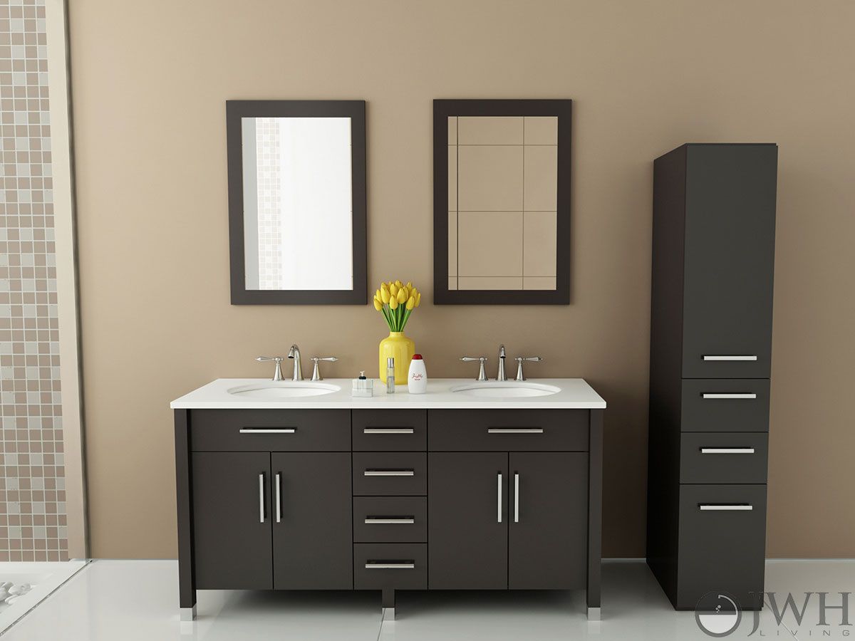 Standard Height Of A Bathroom Vanity, What Is The Standard Size Of A Single Sink Vanity Into Double