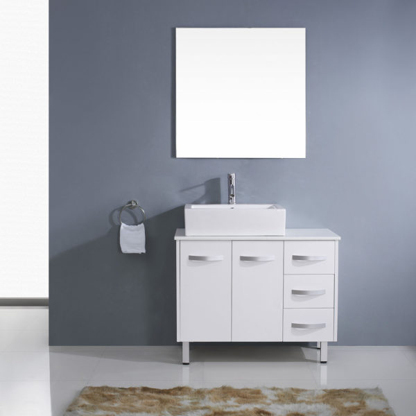 The Tilda single sink Rubber Wood Bathroom Vanity by Virtu
